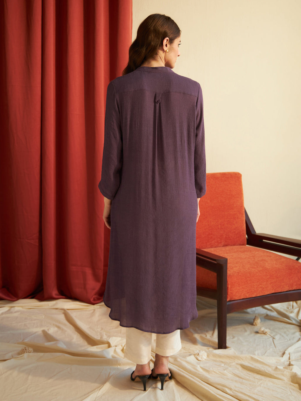 PURPLE MAPLE GATHERED TUNIC