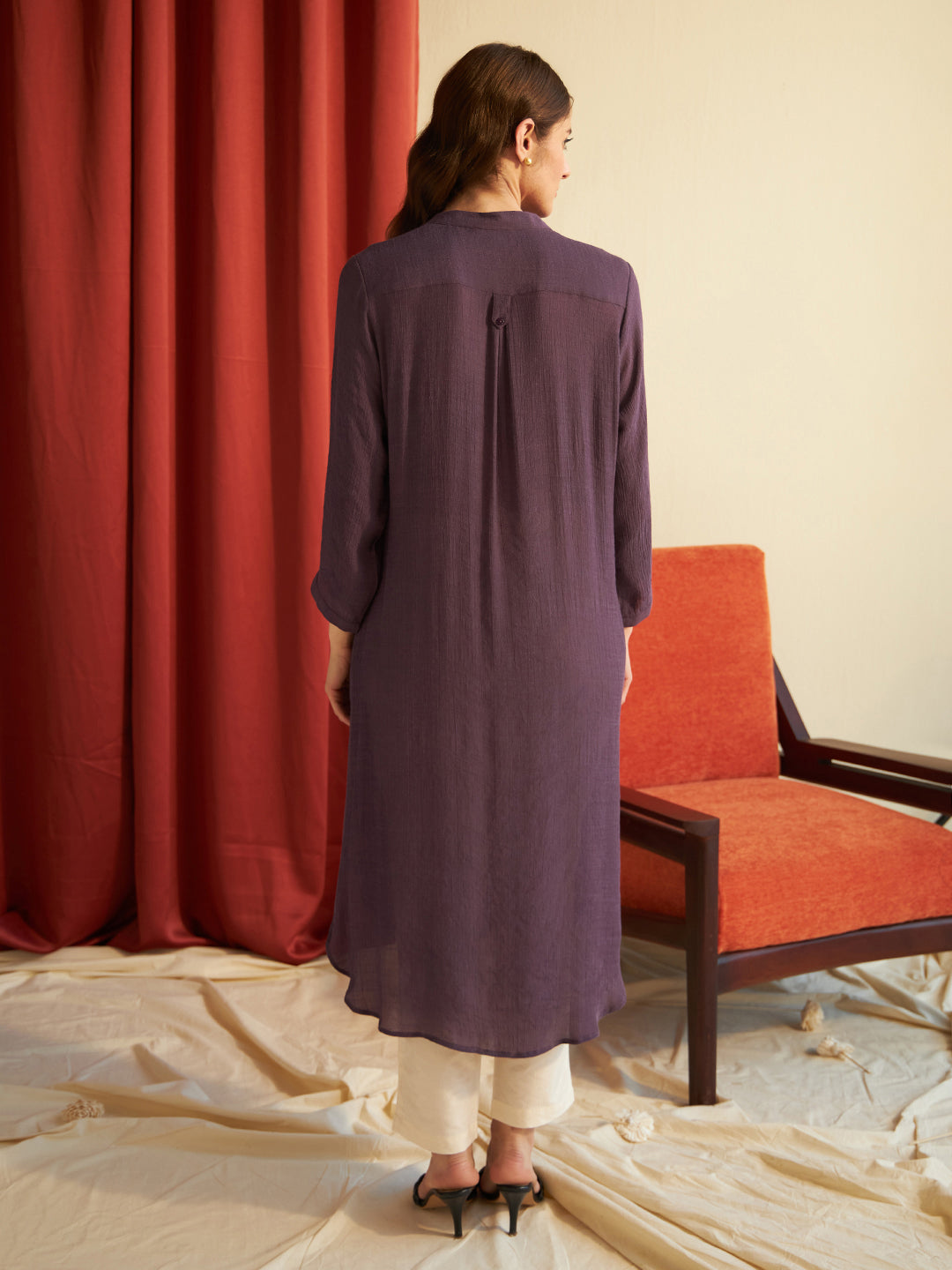 PURPLE MAPLE GATHERED TUNIC
