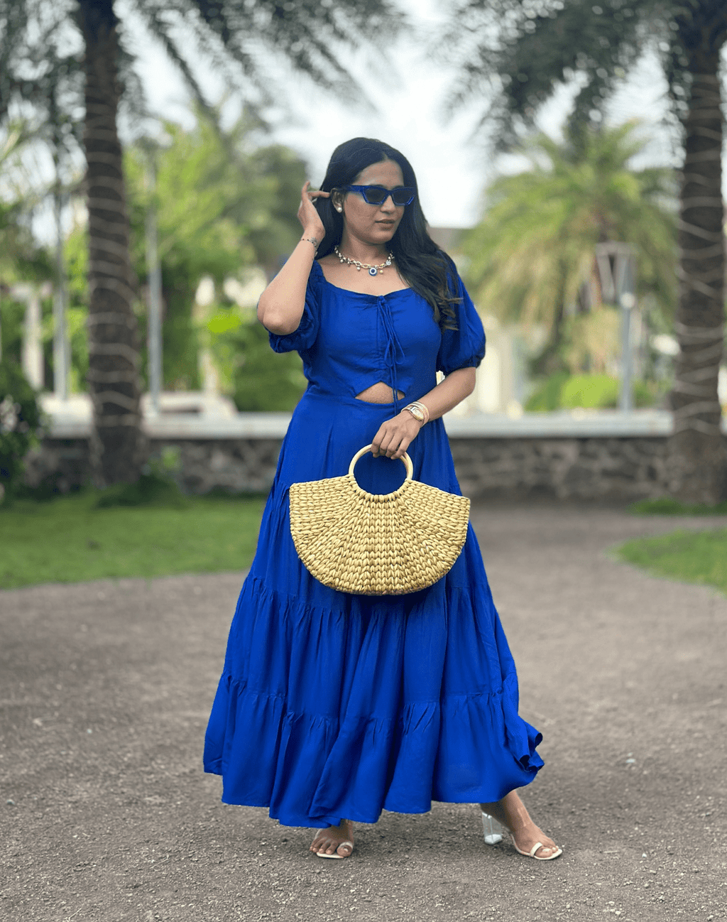 Blue Blushing Petal Dress