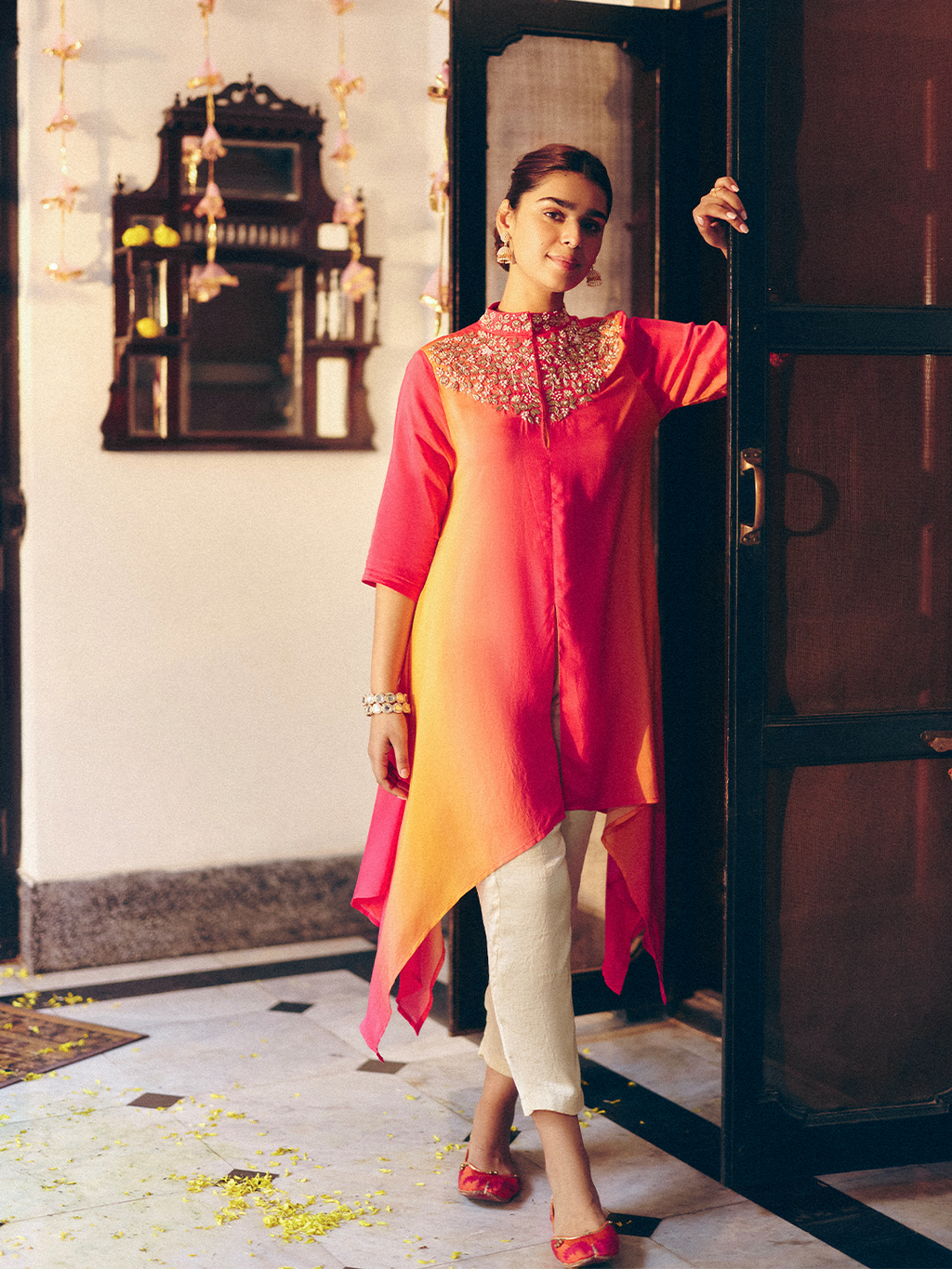 RANI ORANGE OMBRE NAVYA TUNIC