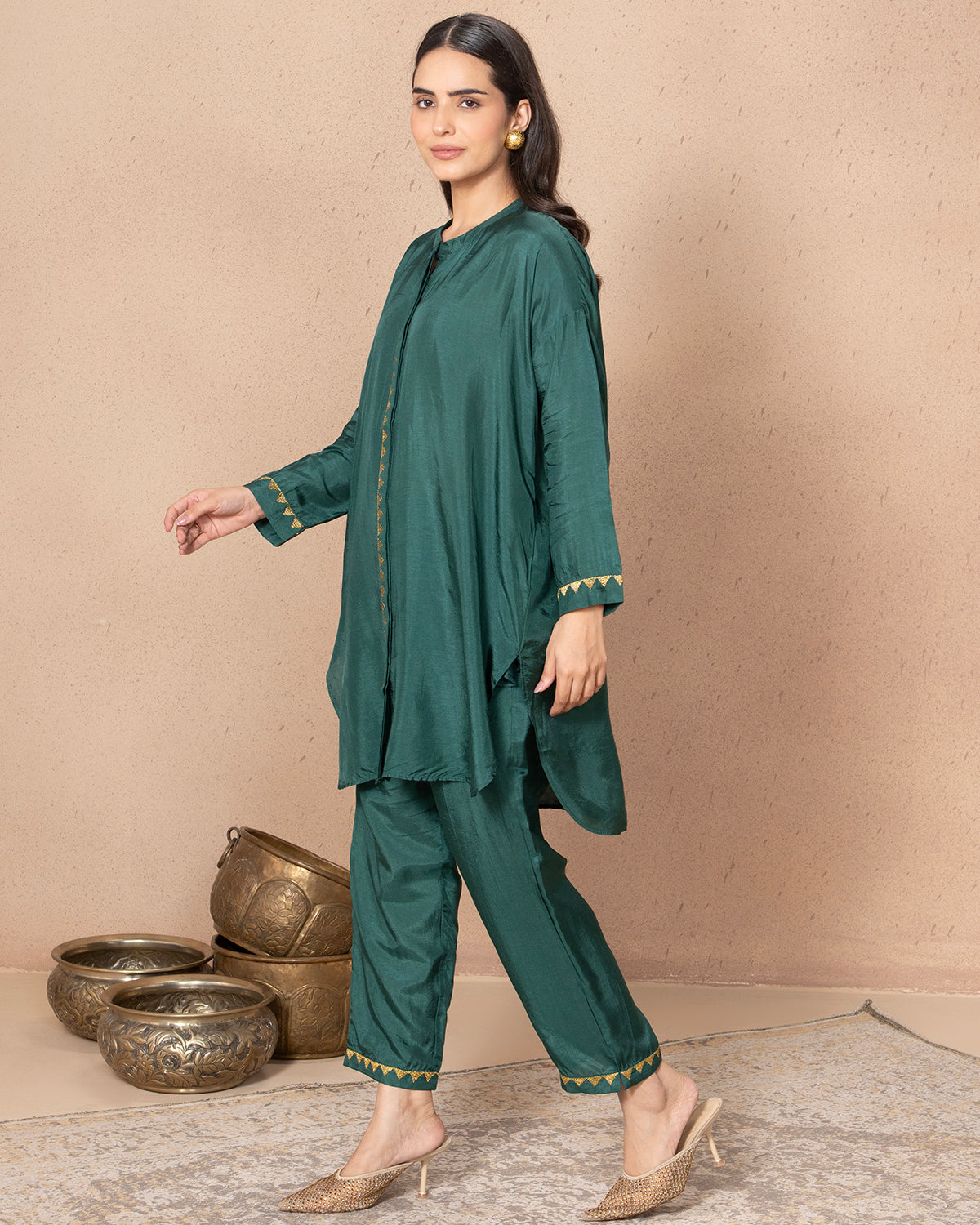 EMERALD GREEN JIA TUNIC