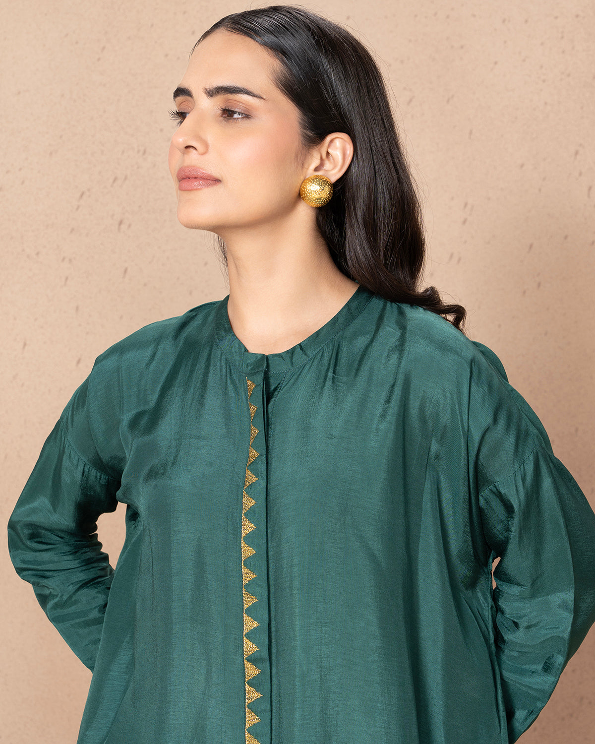 EMERALD GREEN JIA TUNIC