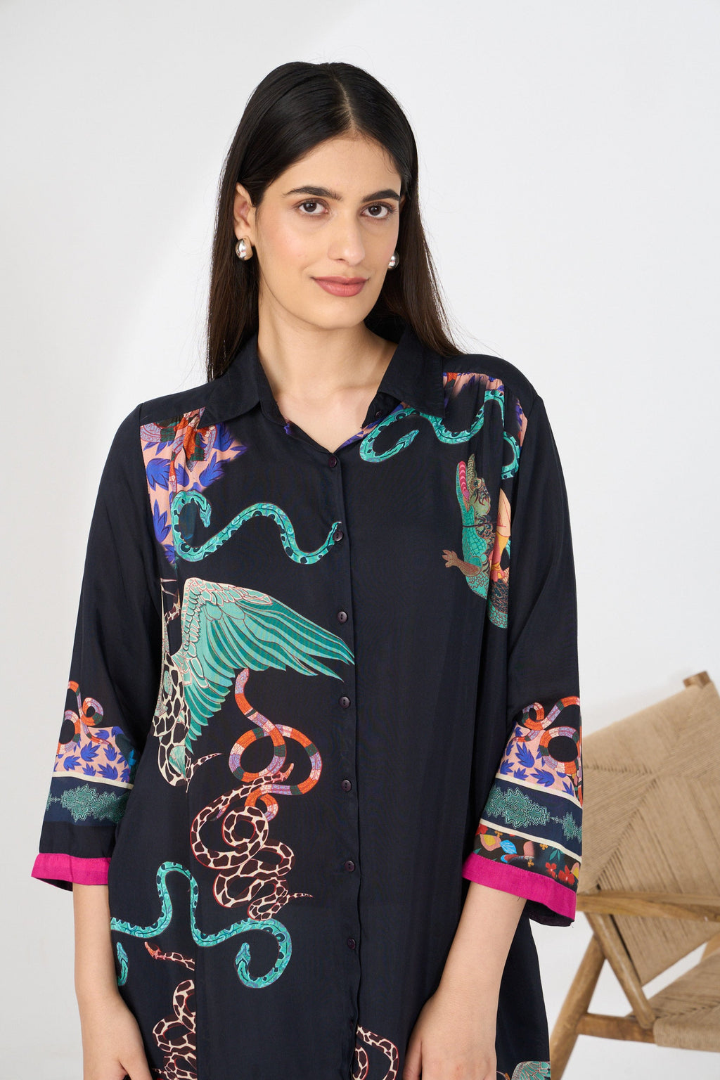 BLACK CAMEO HOPE TUNIC