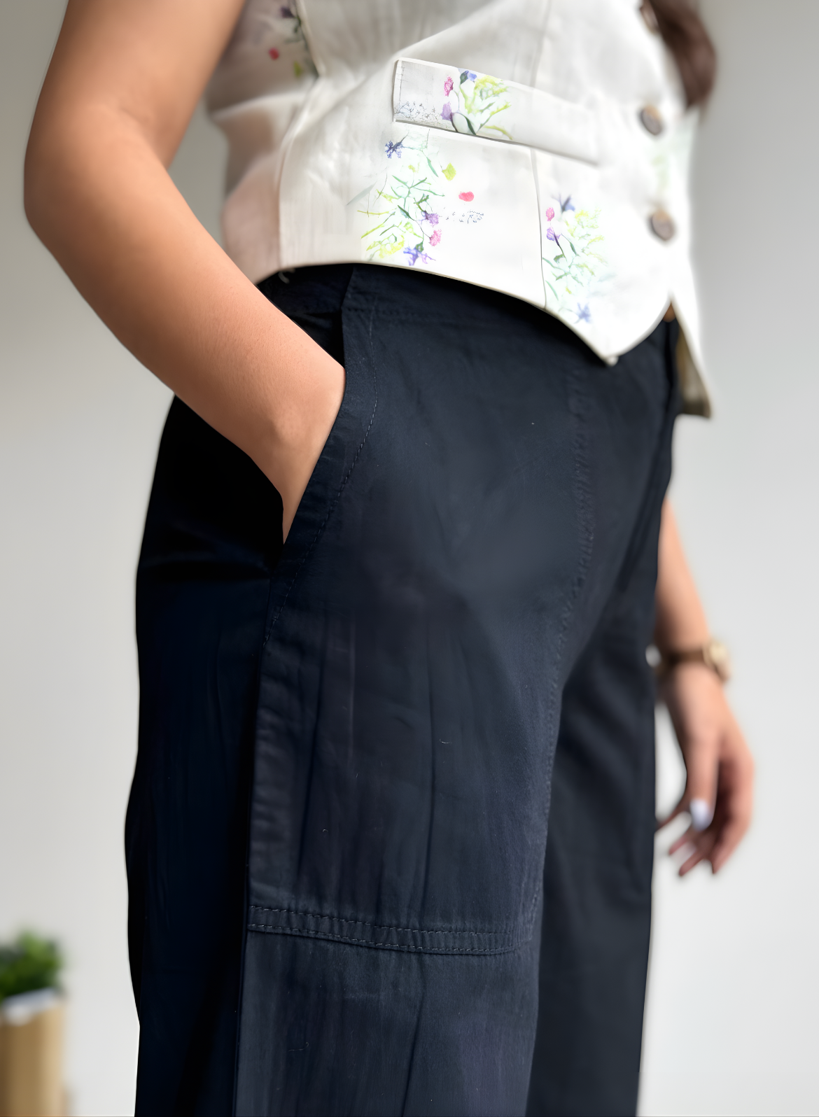 Midnight Black Wide Leg Pants