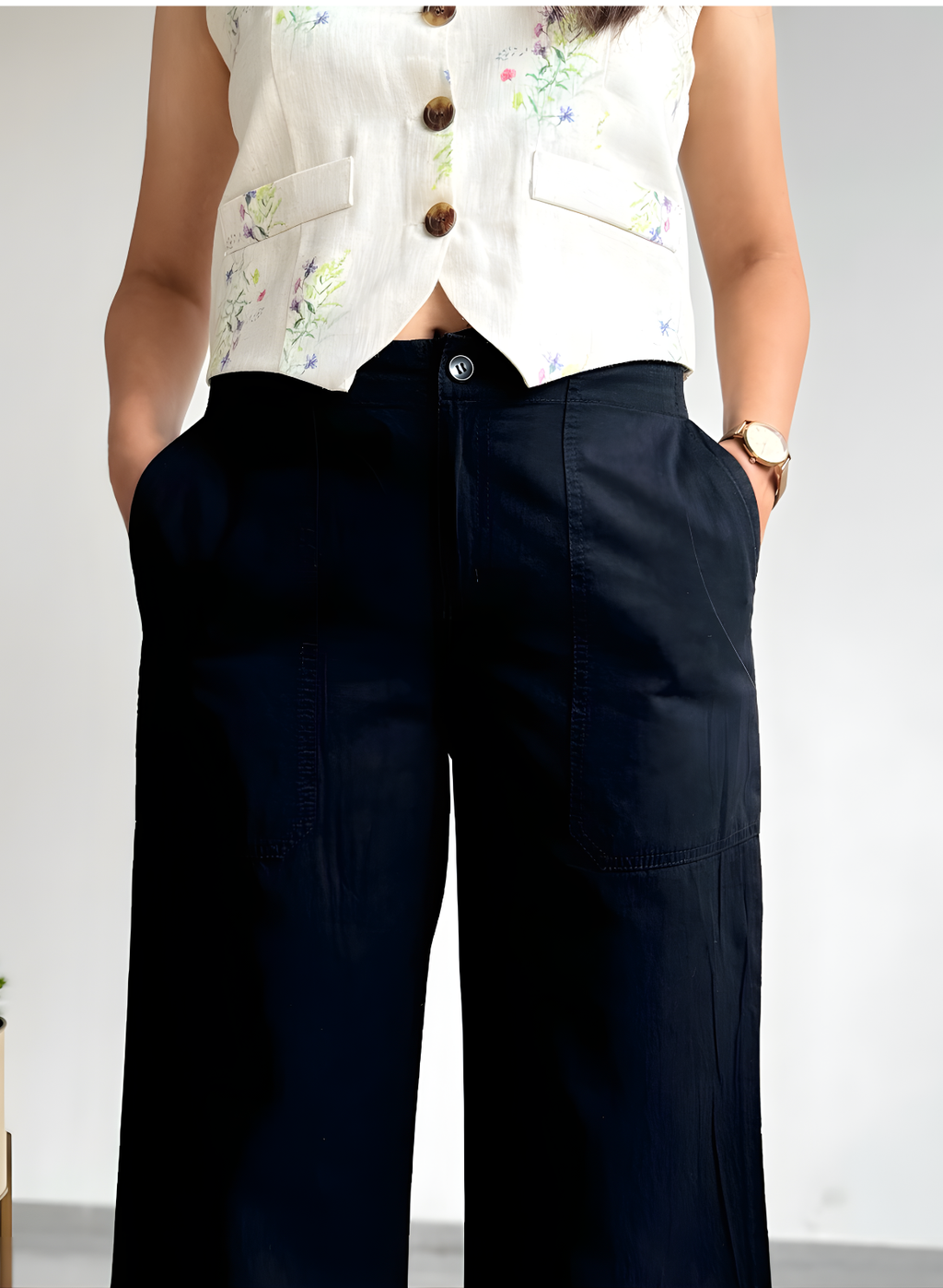 Midnight Black Wide Leg Pants
