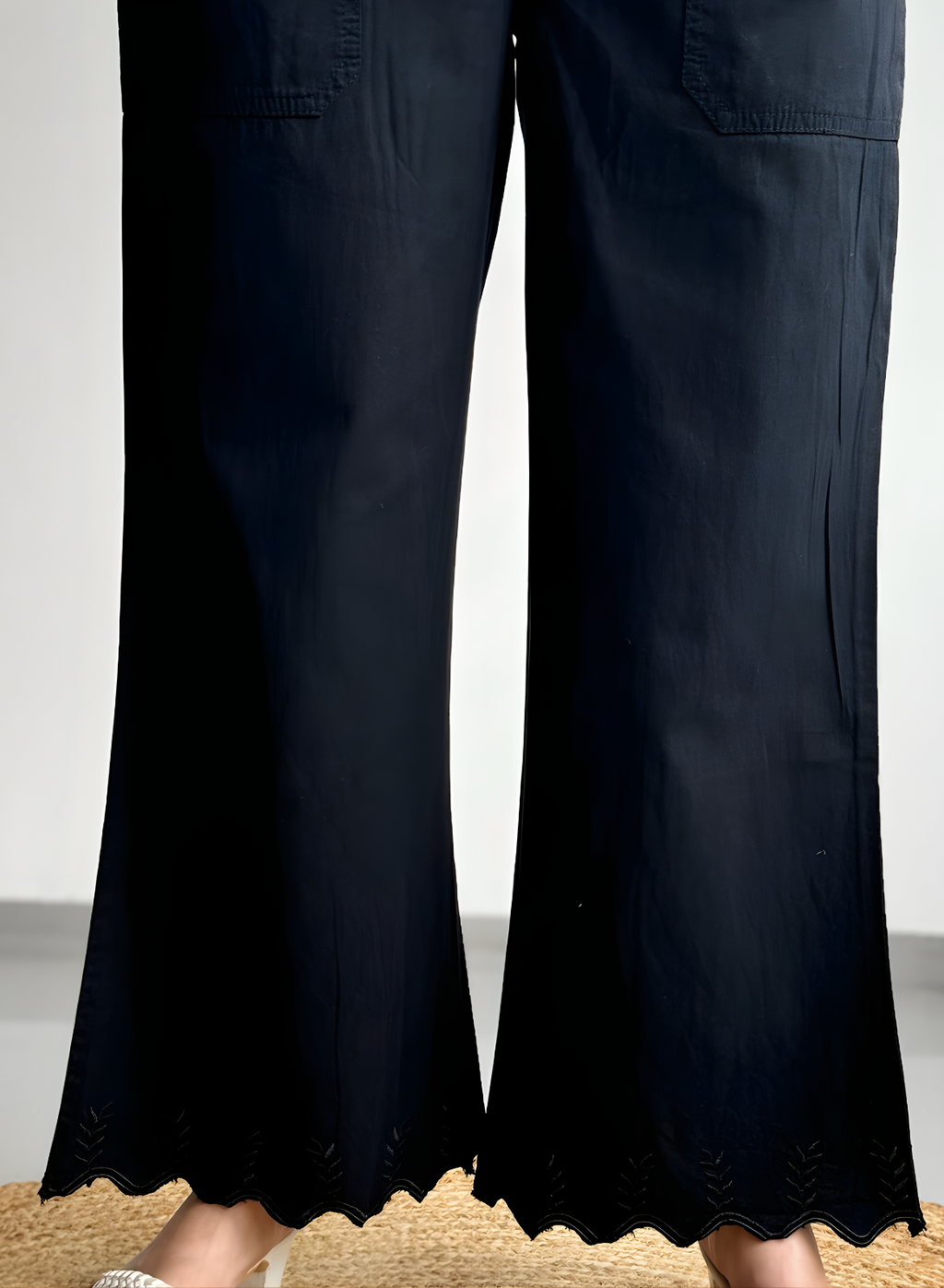 Midnight Black Wide Leg Pants