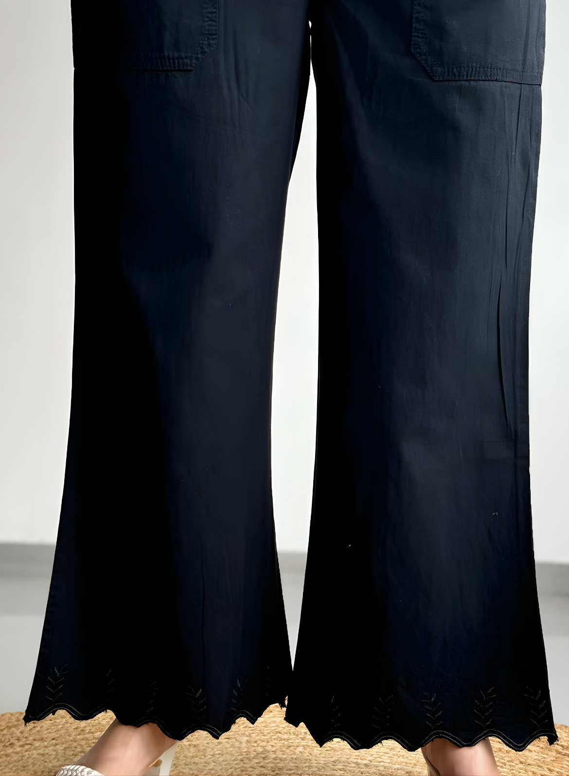 Midnight Black Wide Leg Pants