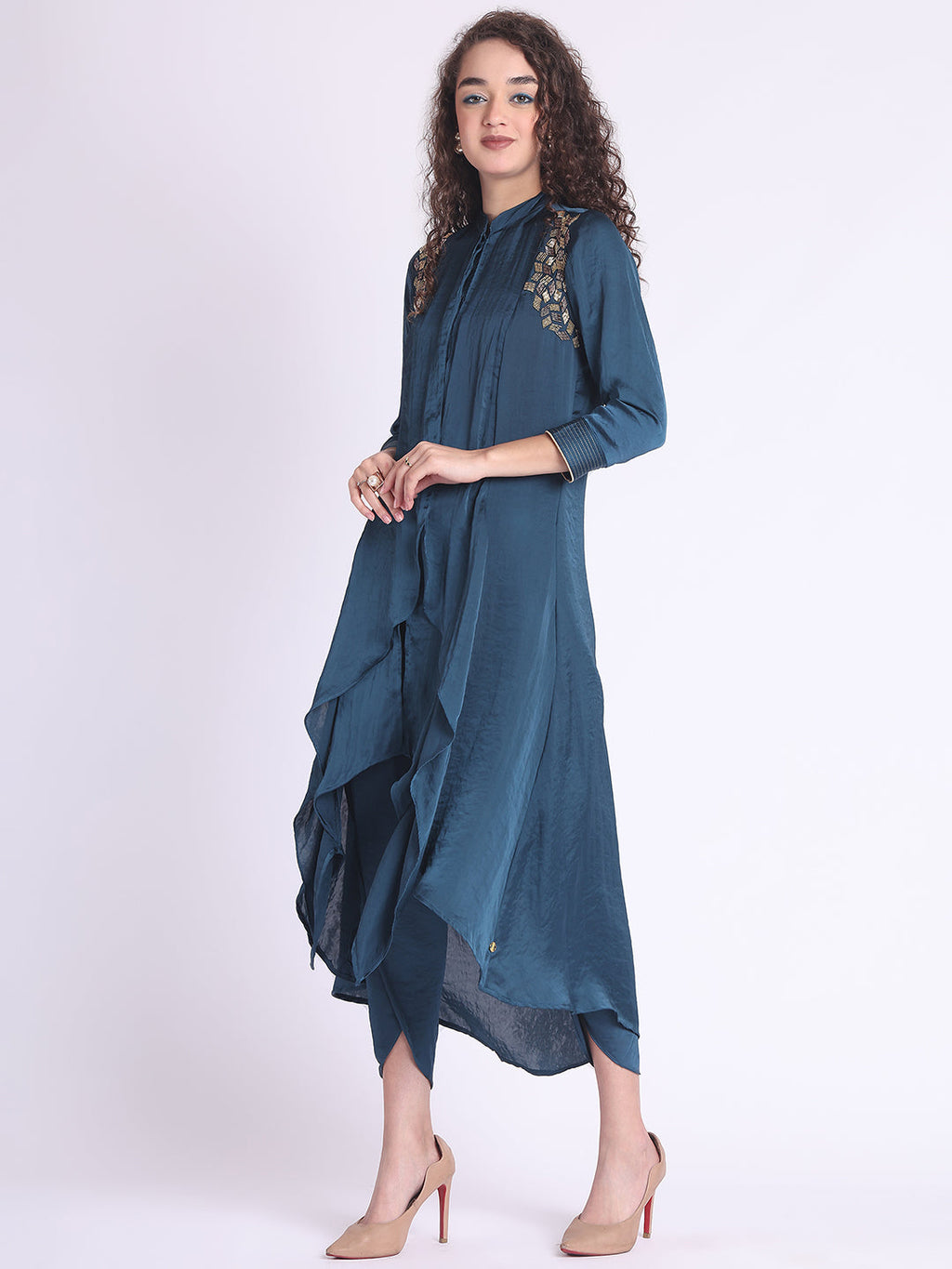 PERSSIAN BLUE TRAPEZIO TUNIC