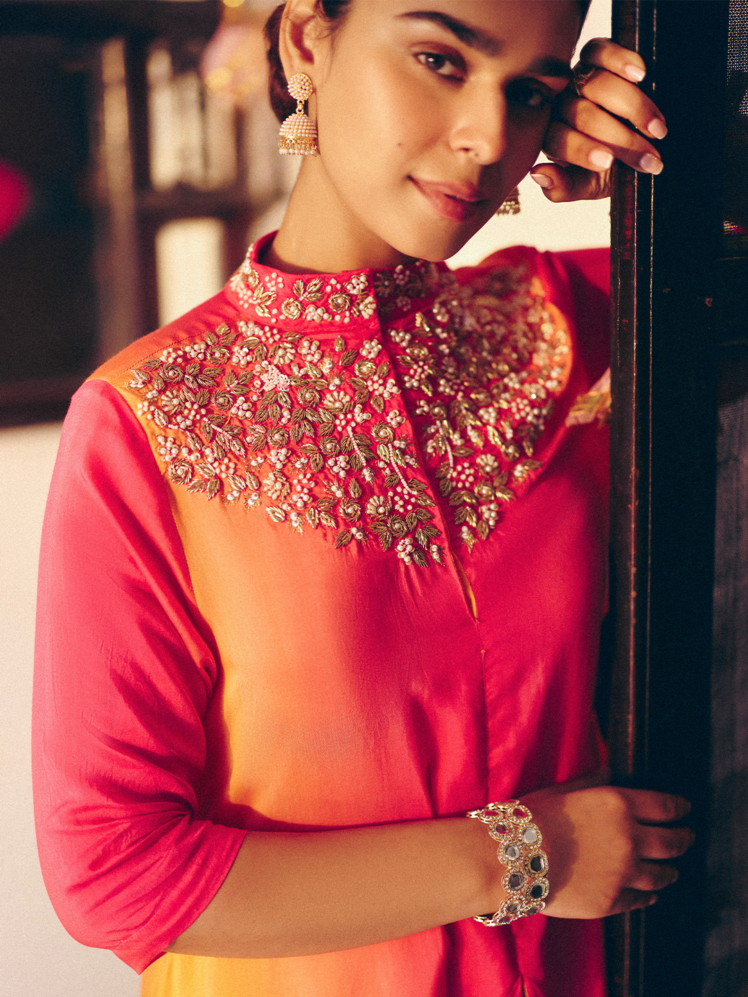 RANI ORANGE OMBRE NAVYA TUNIC