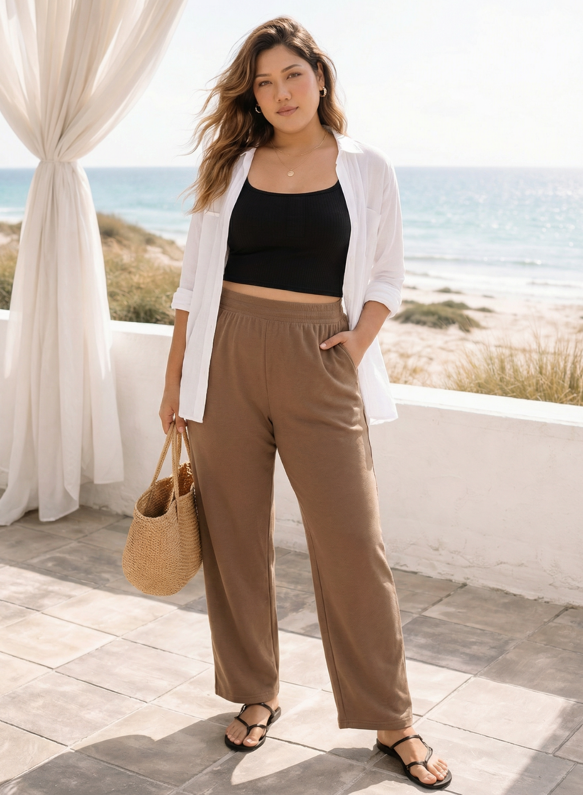 Tiramisu Brown All Day Pants