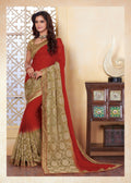 Laxmipati Rasili 4828 Chiffon Maroon Saree