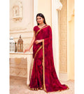 Laxmipati Cheeku  8040 C/C Georgette Maroon Sarees