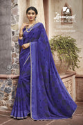 Laxmipati Janki 8335 Georgette Patta Lavender Saree