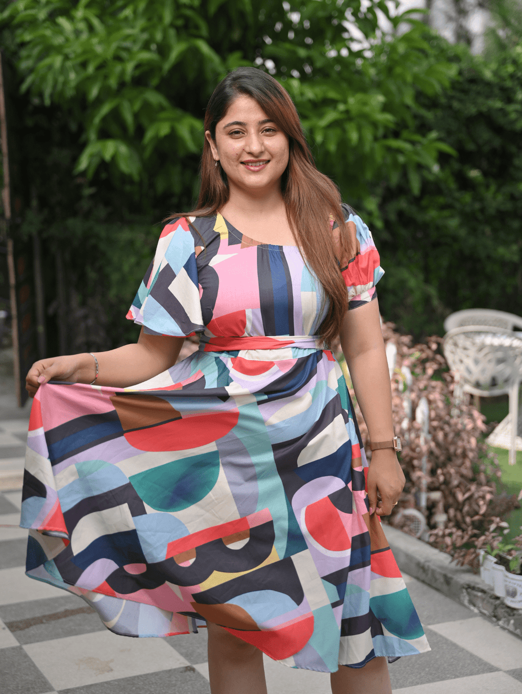 Prismatic Chic Dress