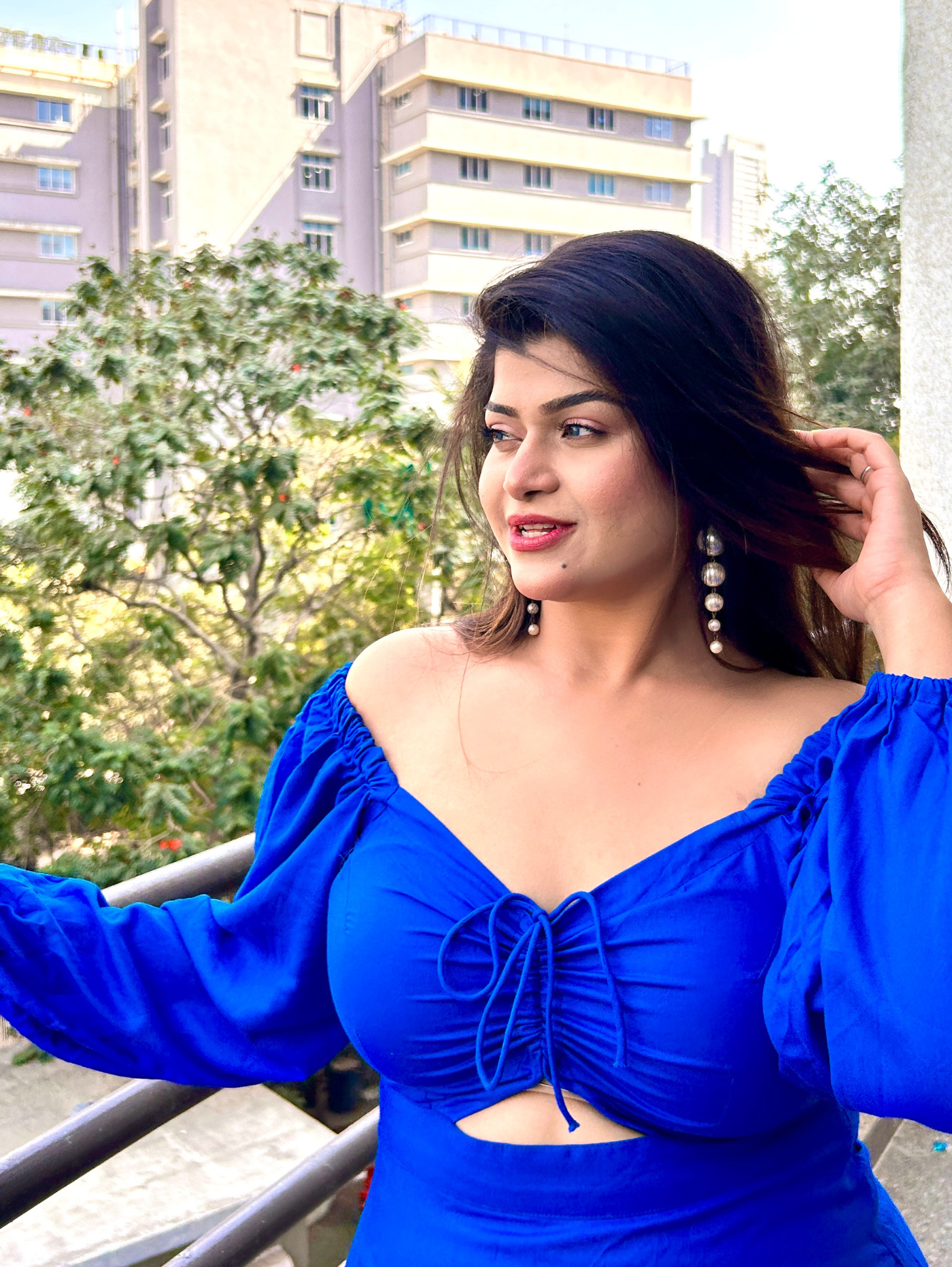 Zeenia Featuring In Blue Lagoon Dress