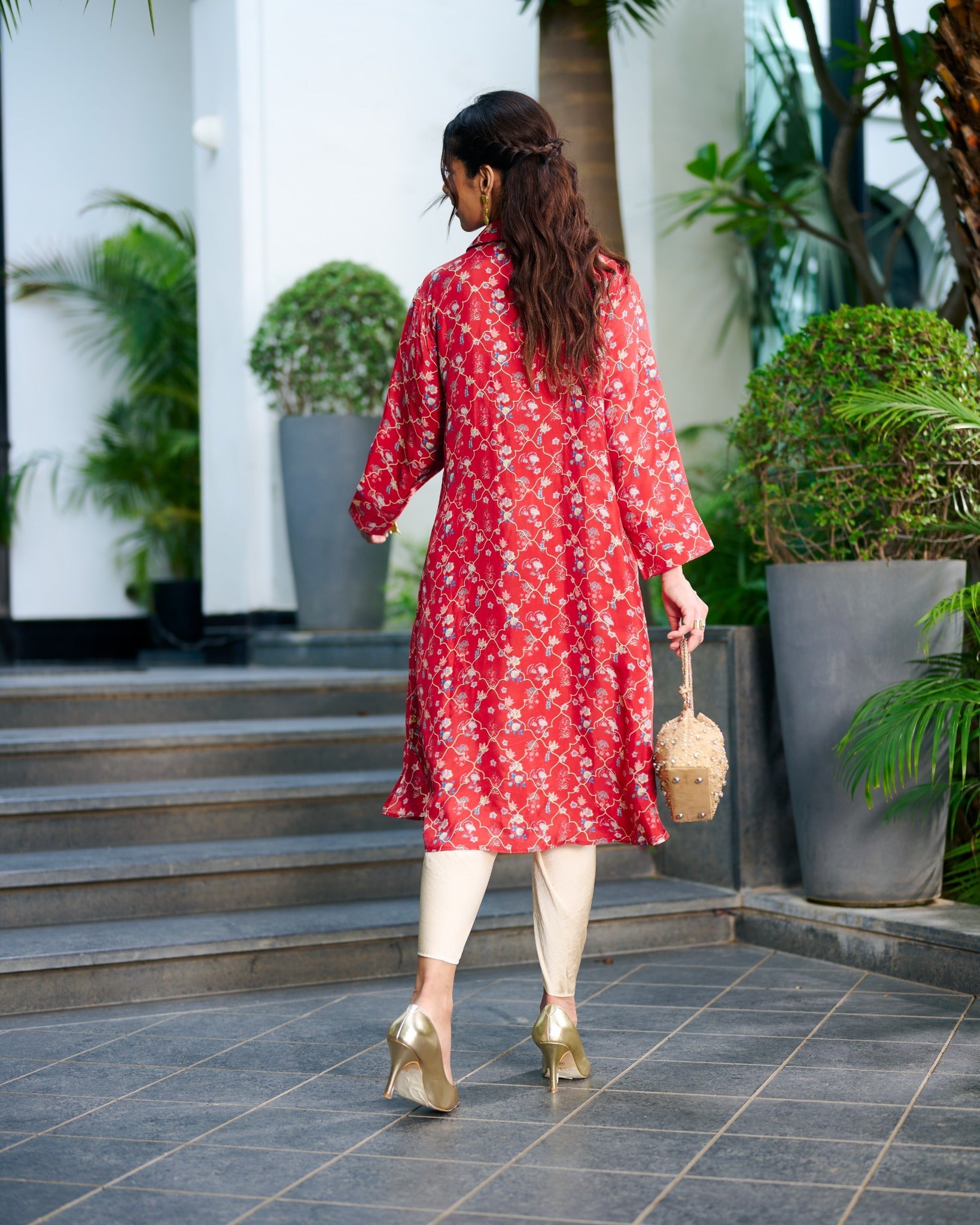 RED PANAG AARNA TUNIC