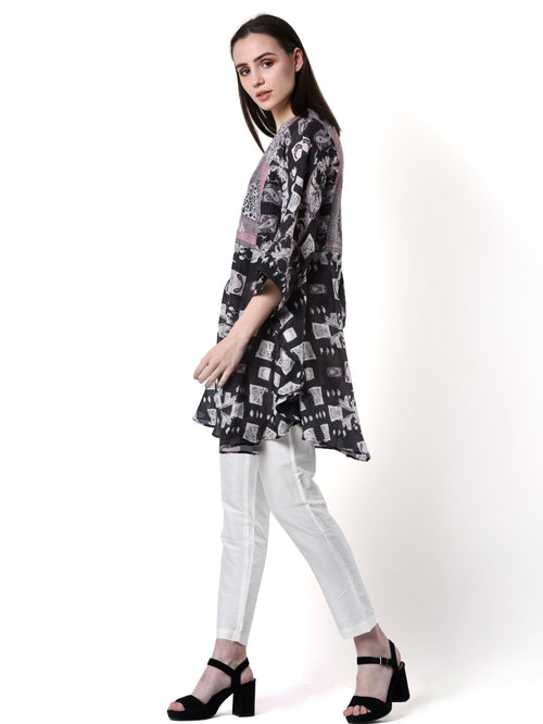 Black-Pink Caetlyn Tunic
