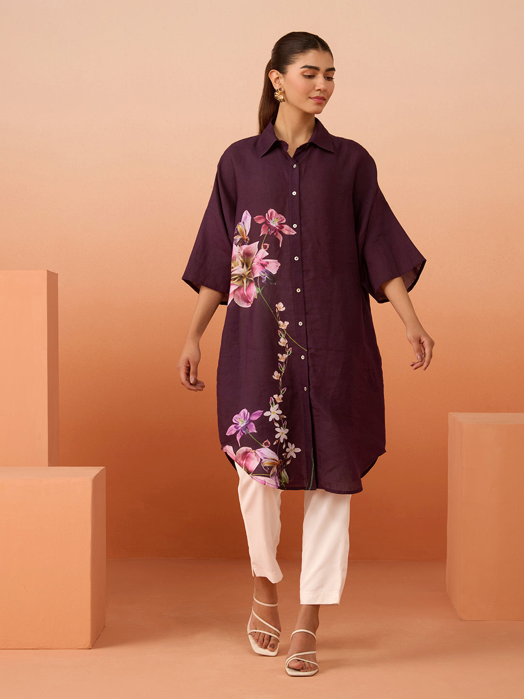 PURPLE VAZA GAREN TUNIC