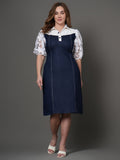 Ivory Shirt Denim Dress