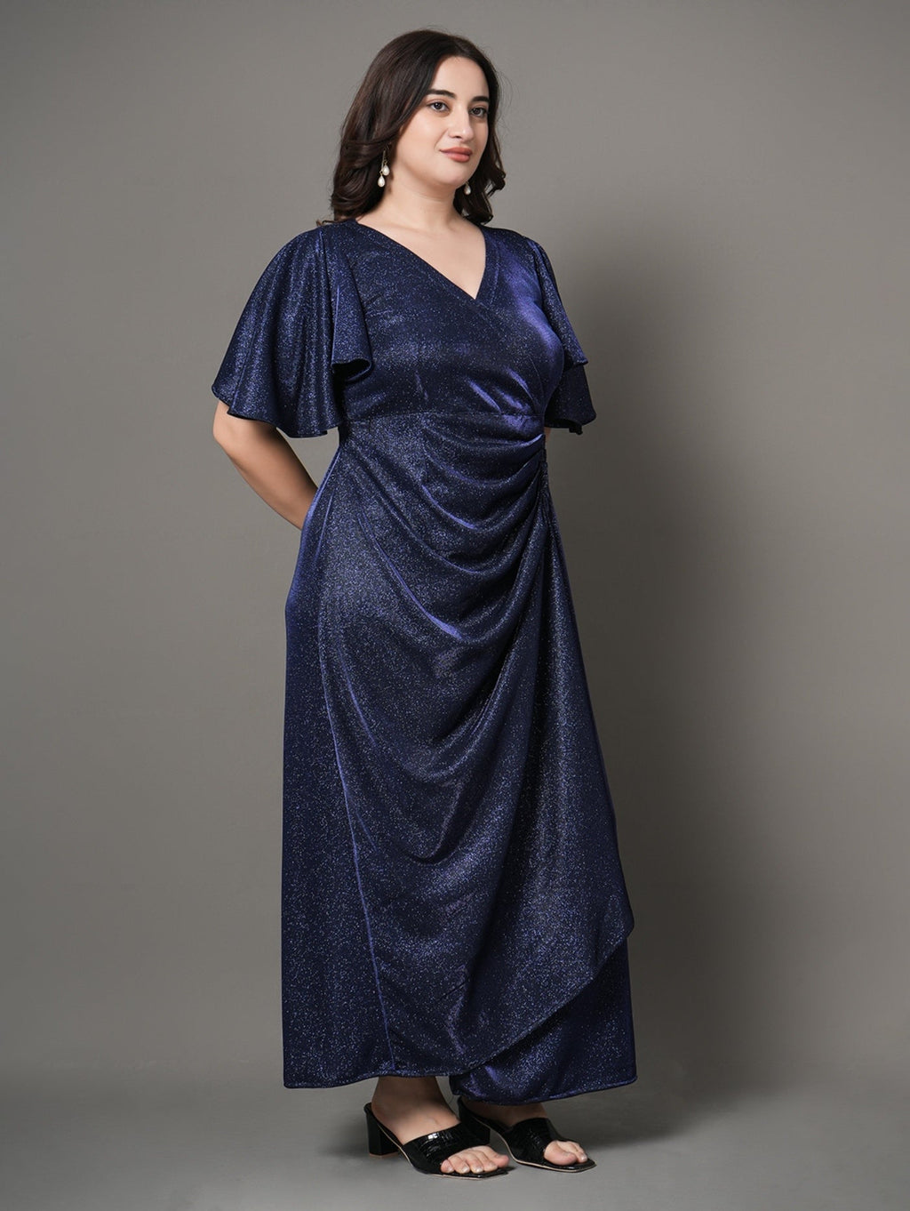 Sparkle Drape Party Dress