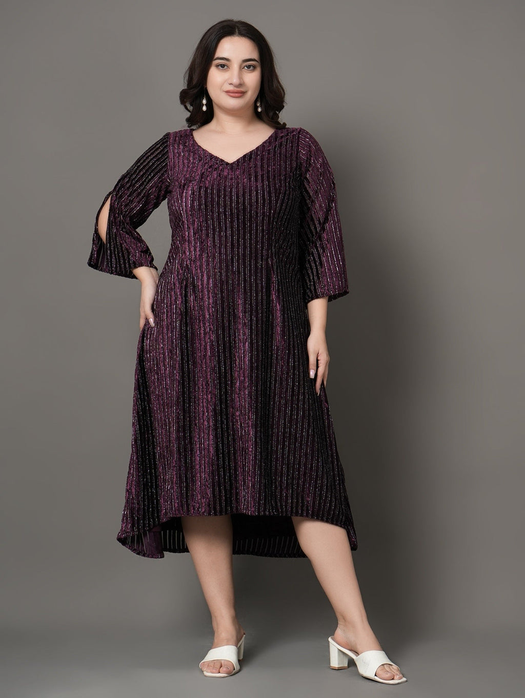 Wine Whisper Party Dress
