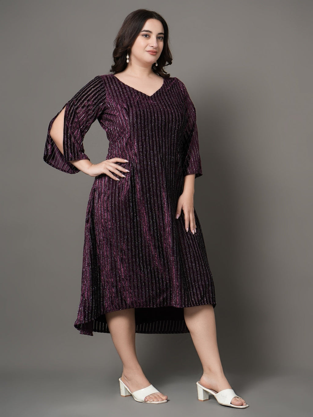 Wine Whisper Party Dress