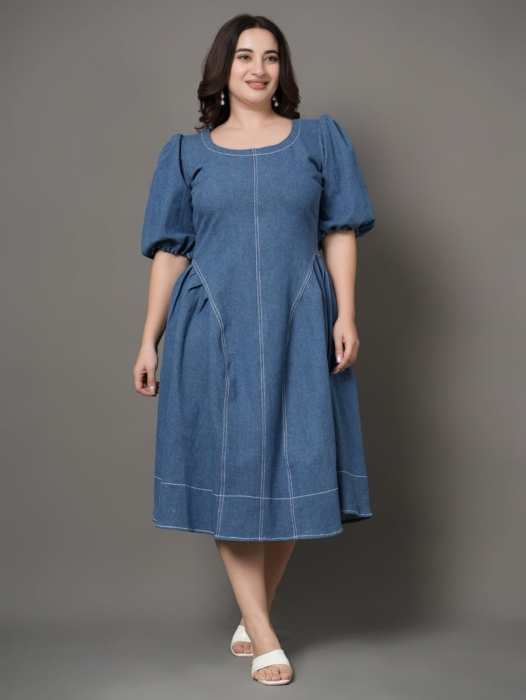 Chic Horizon Denim Dress