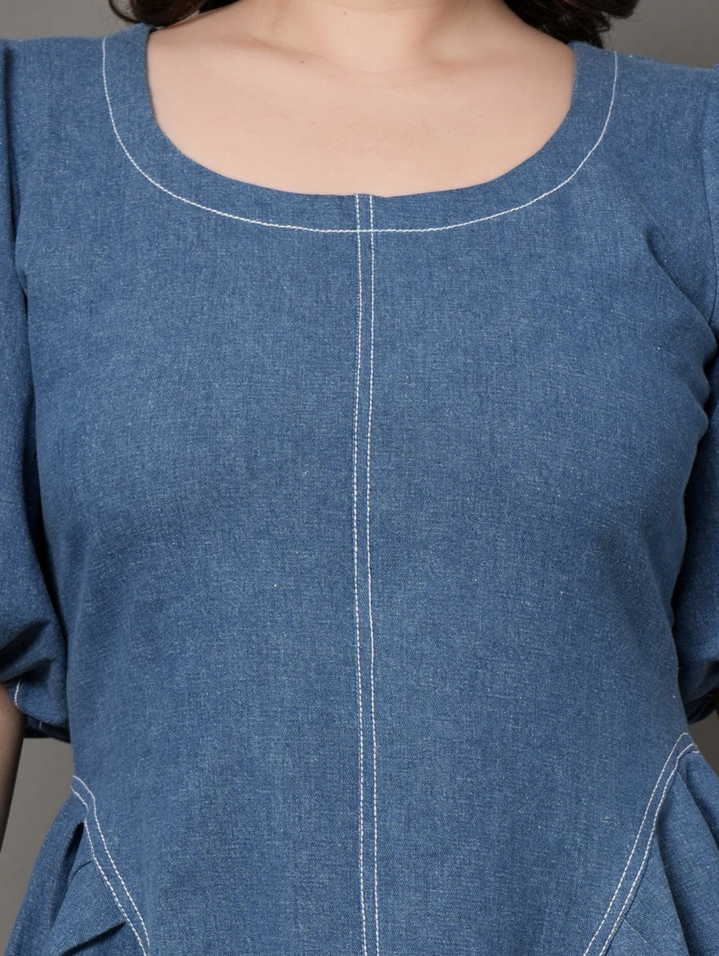 Chic Horizon Denim Dress