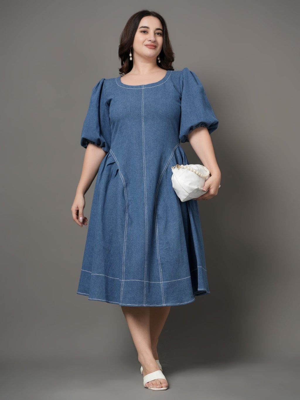 Chic Horizon Denim Dress