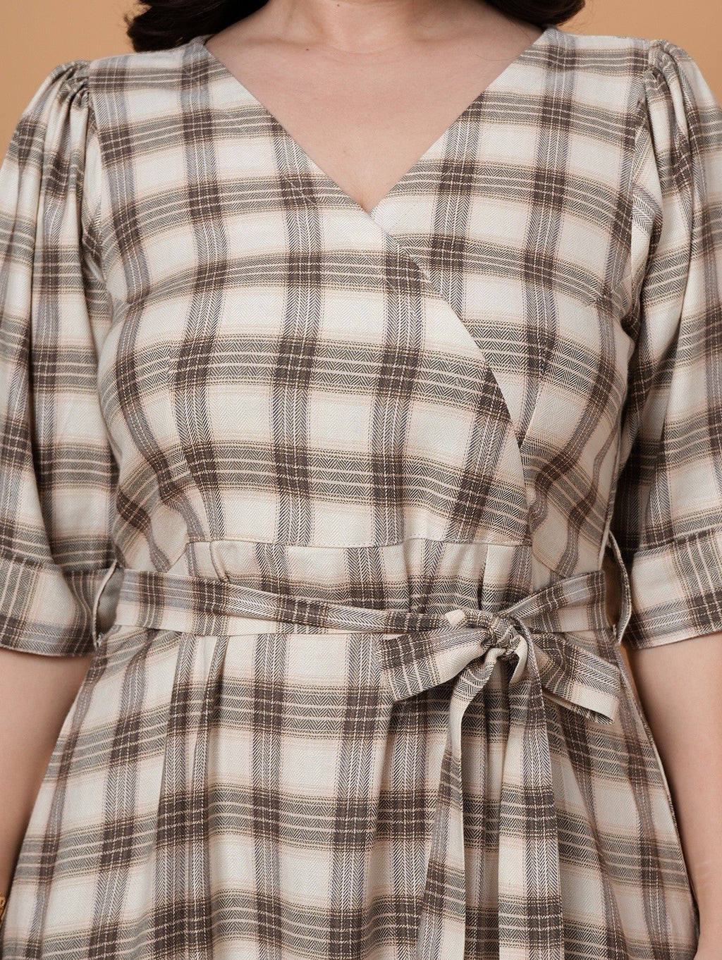 Bloom Check A-Line Dress