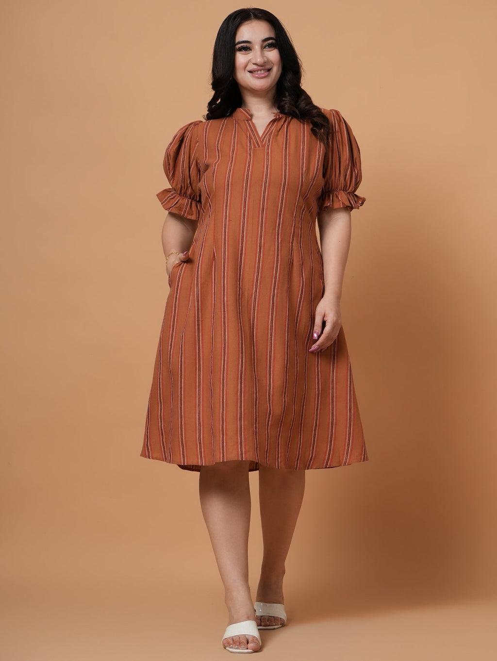 Copper Stripe Dress