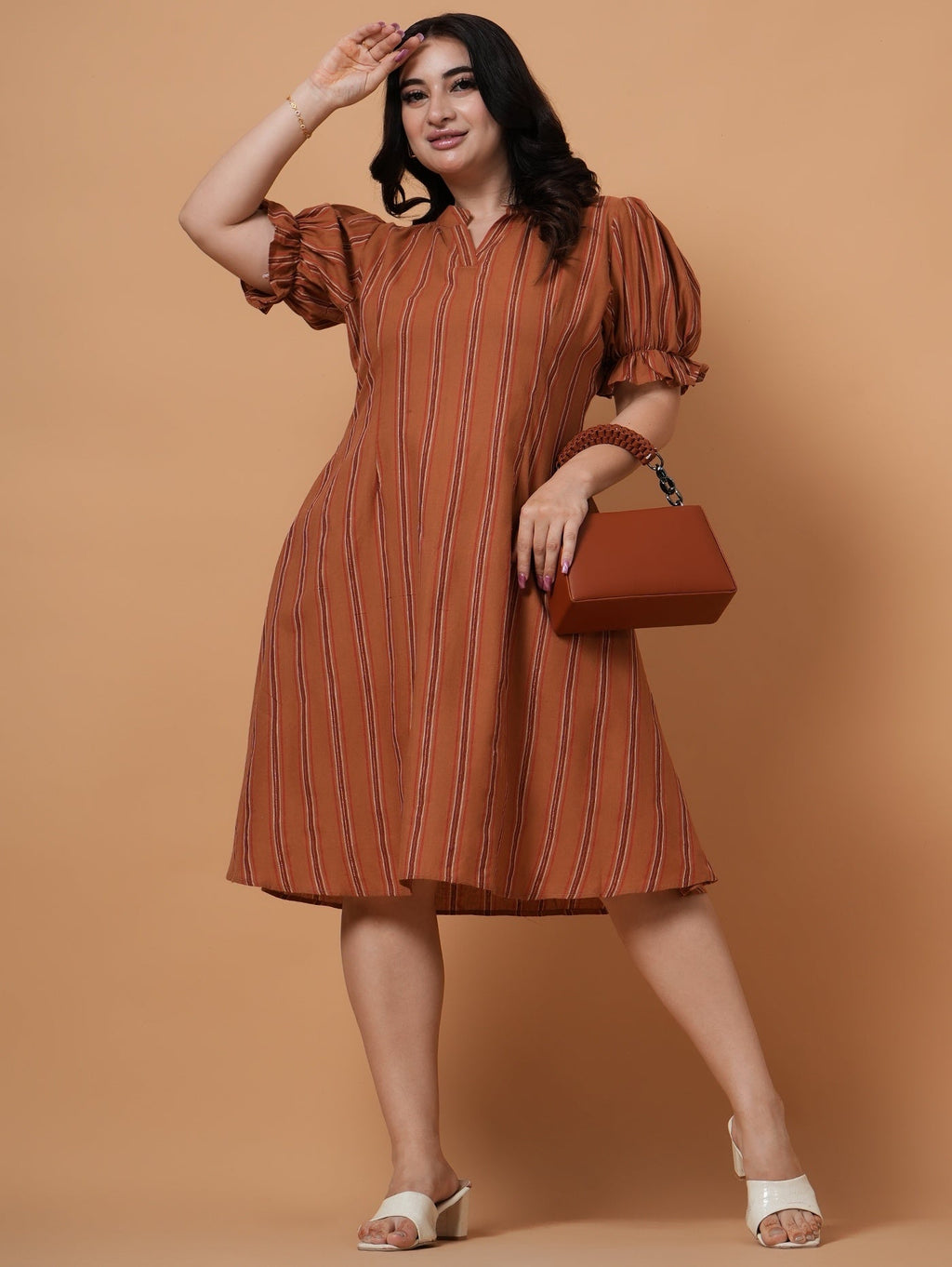 Copper Stripe Dress
