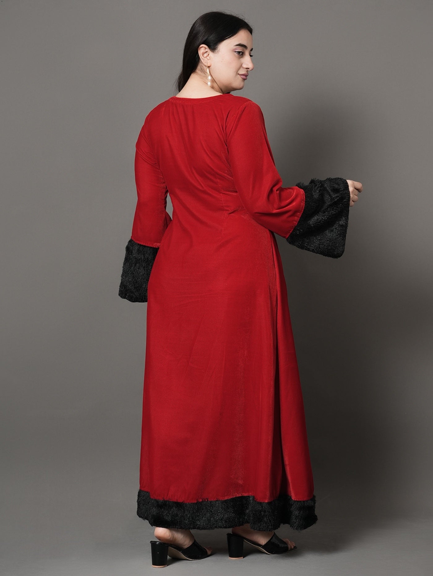 Velvetia Feather Party Dress