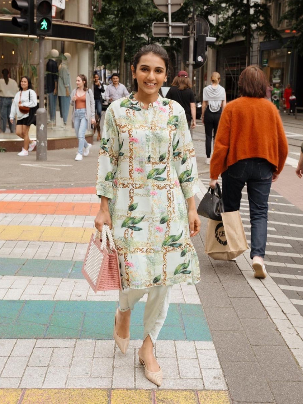 PISTA LEAF FRAME KAFTAN