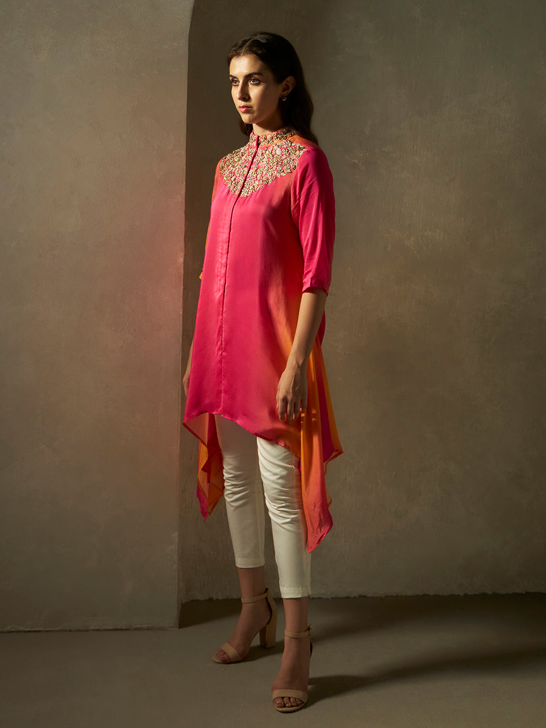 RANI ORANGE OMBRE NAVYA TUNIC