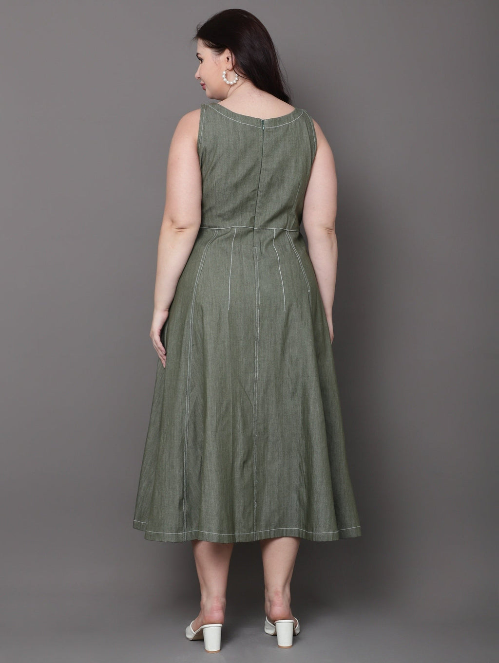 Olive Grove Denim Dress