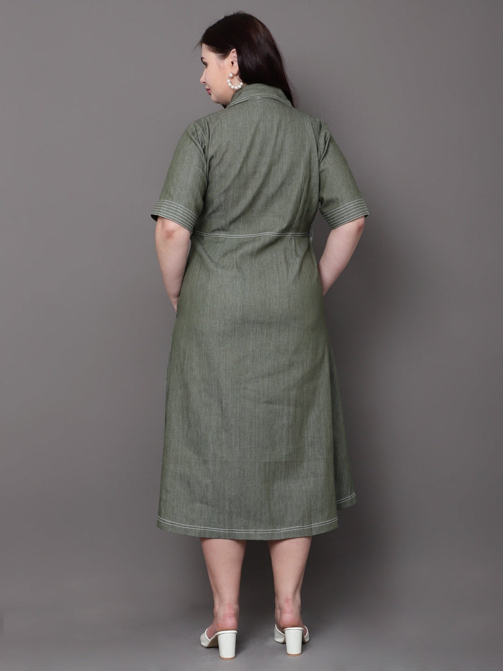 Muse Olive Midi Dress