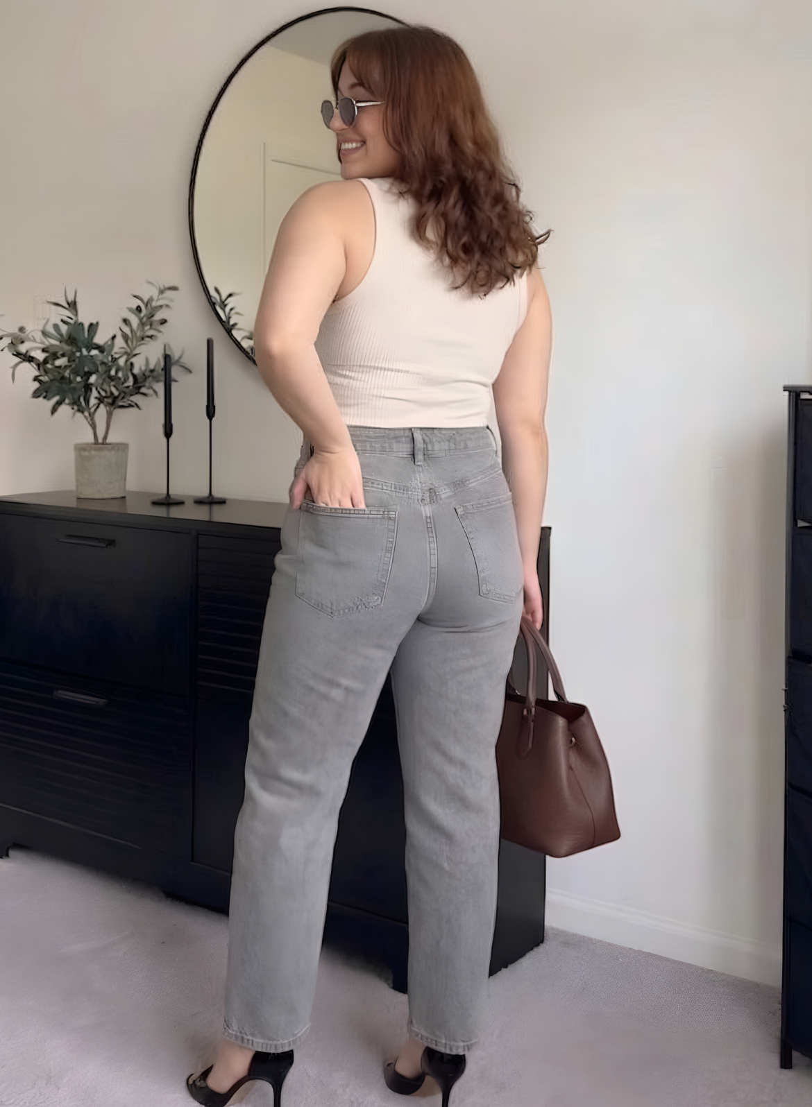 Light Grey Wash Straight Fit Jeans