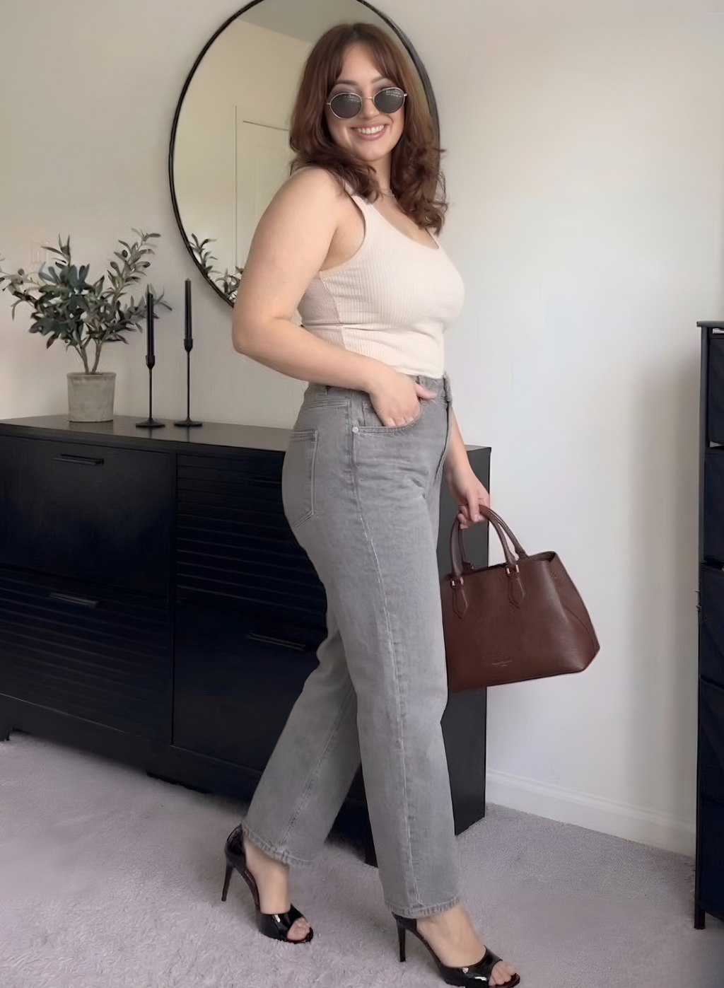 Light Grey Wash Straight Fit Jeans