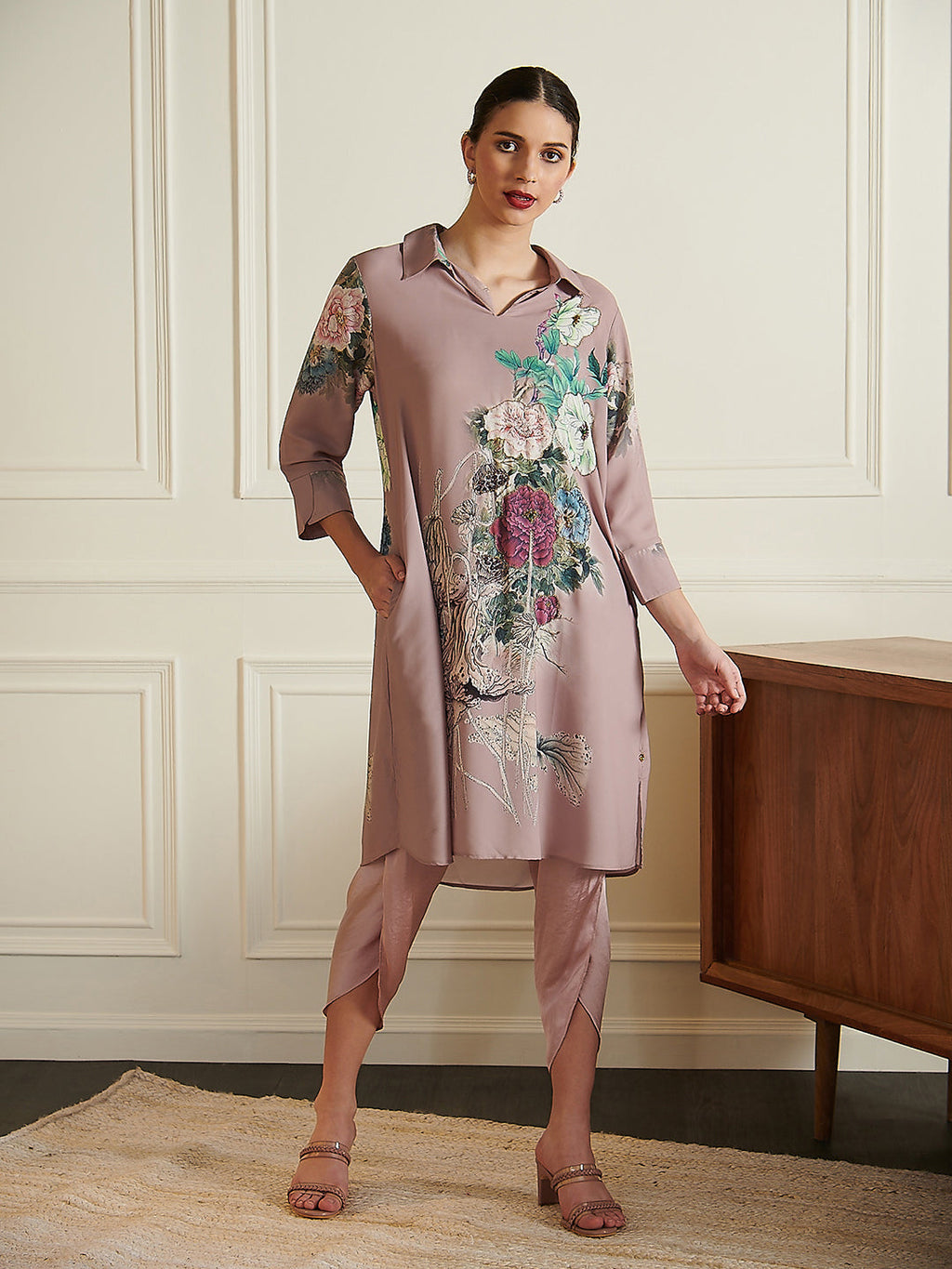DUSTY PURPLE FLORENCE AARIA TUNIC