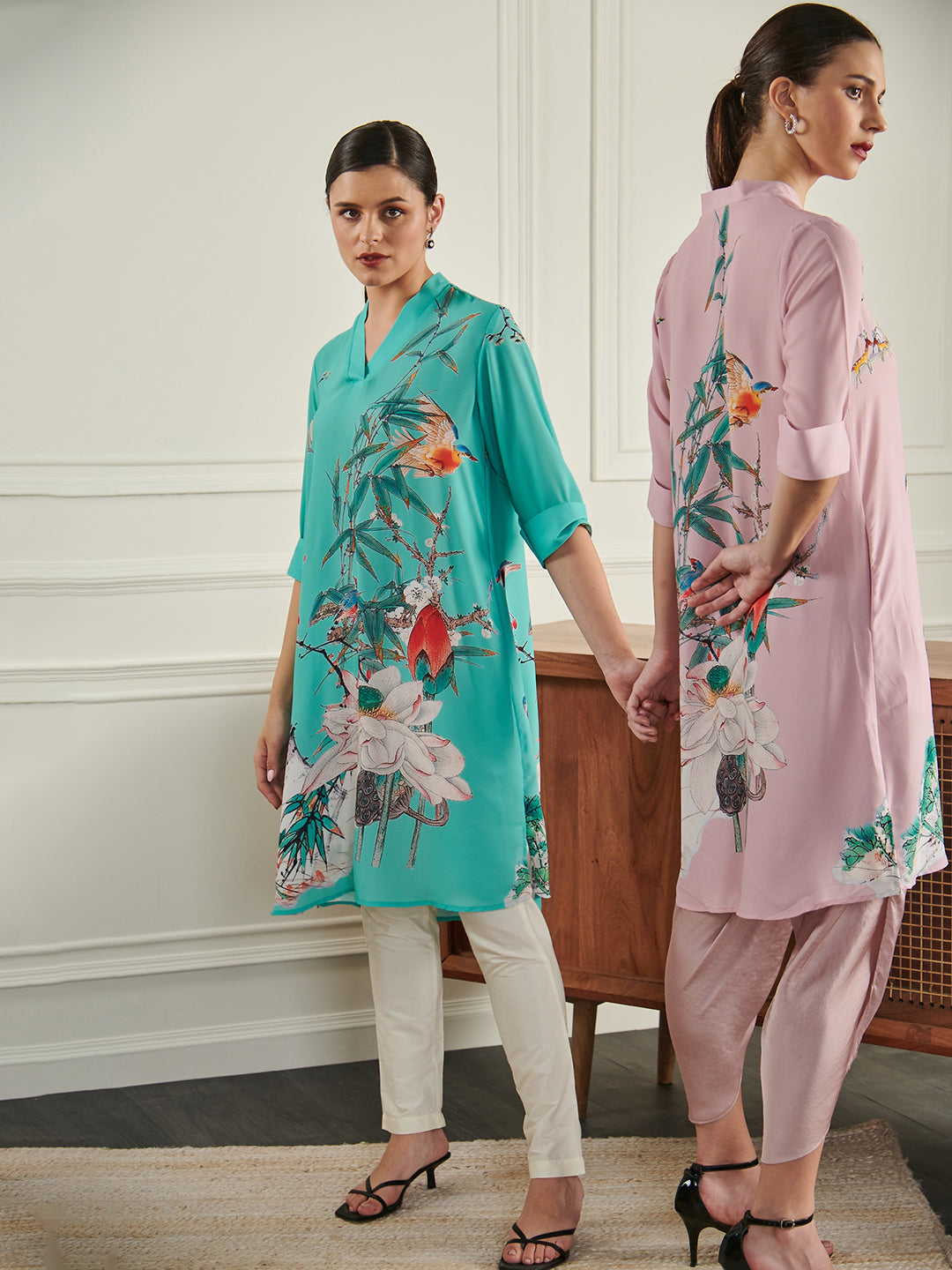 GREEN NESTLE VALE TUNIC