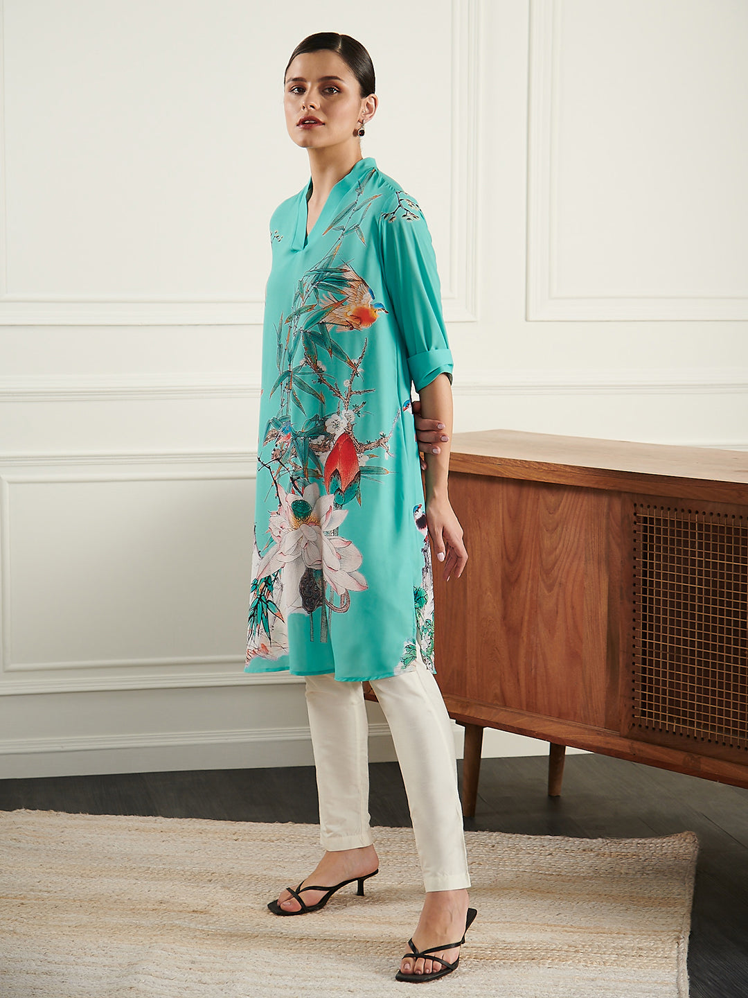GREEN NESTLE VALE TUNIC