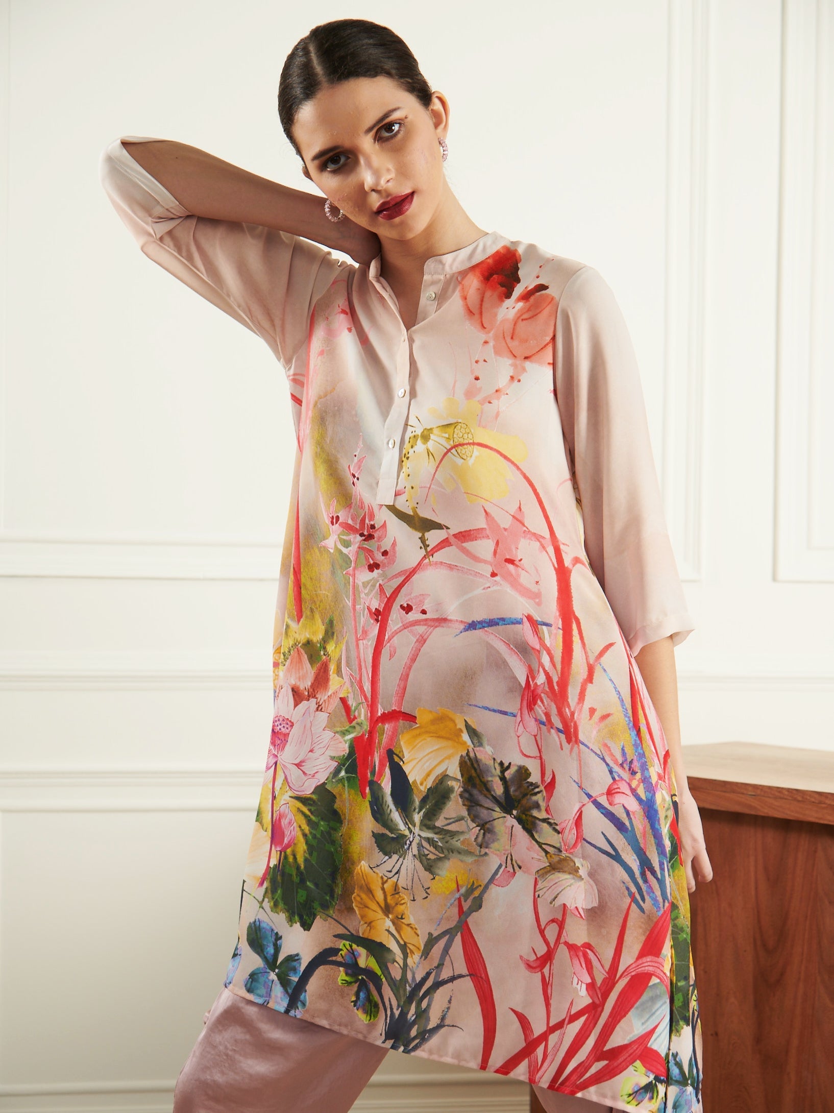 PINK LOTUS KAFTAN