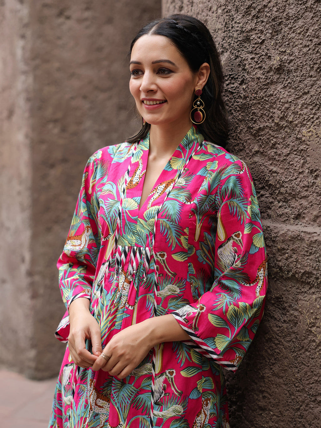 Floral Printed Regular Pure Cotton Kurta & Trousers