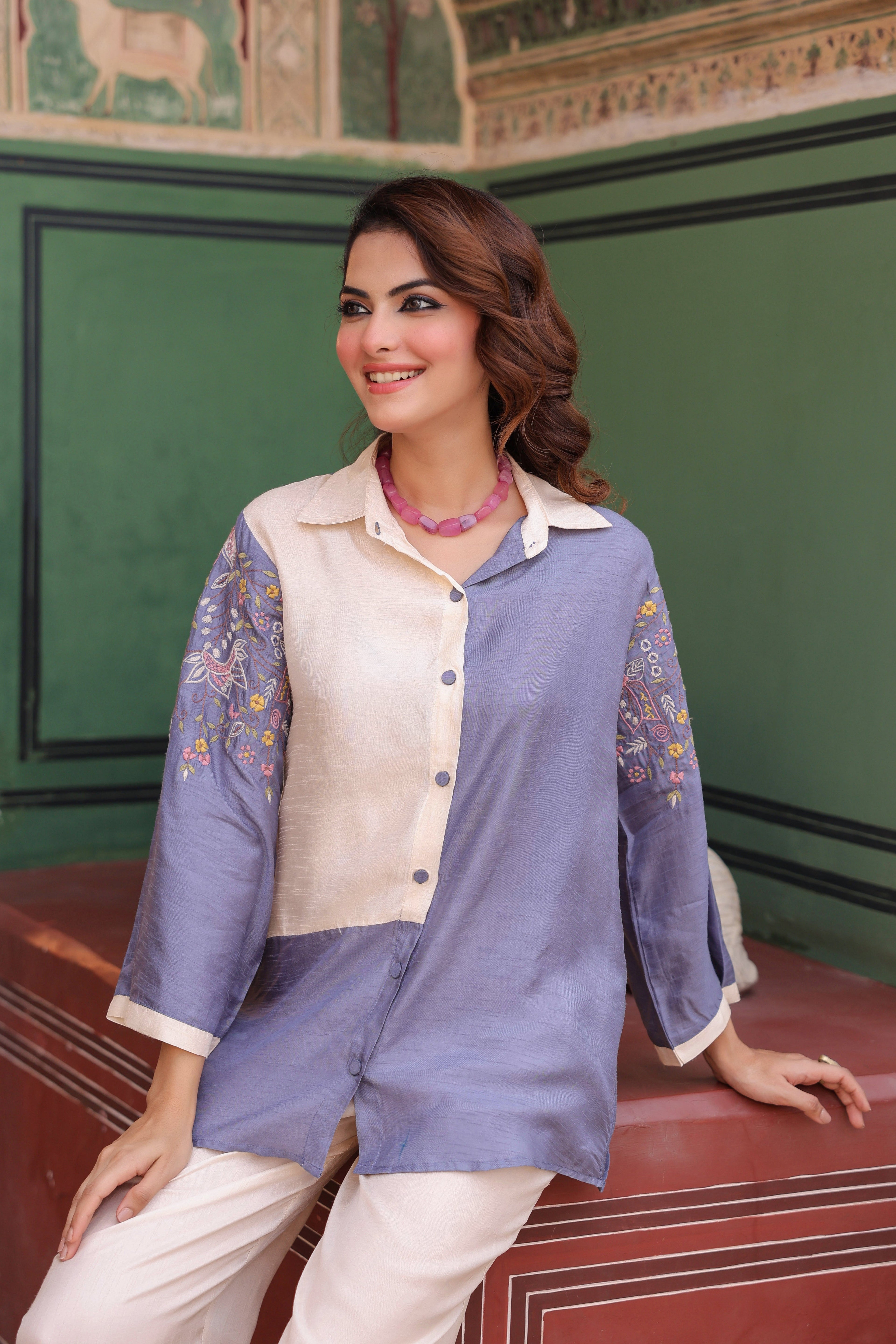 Shirt Collar Shirt & Trousers Co-Ords