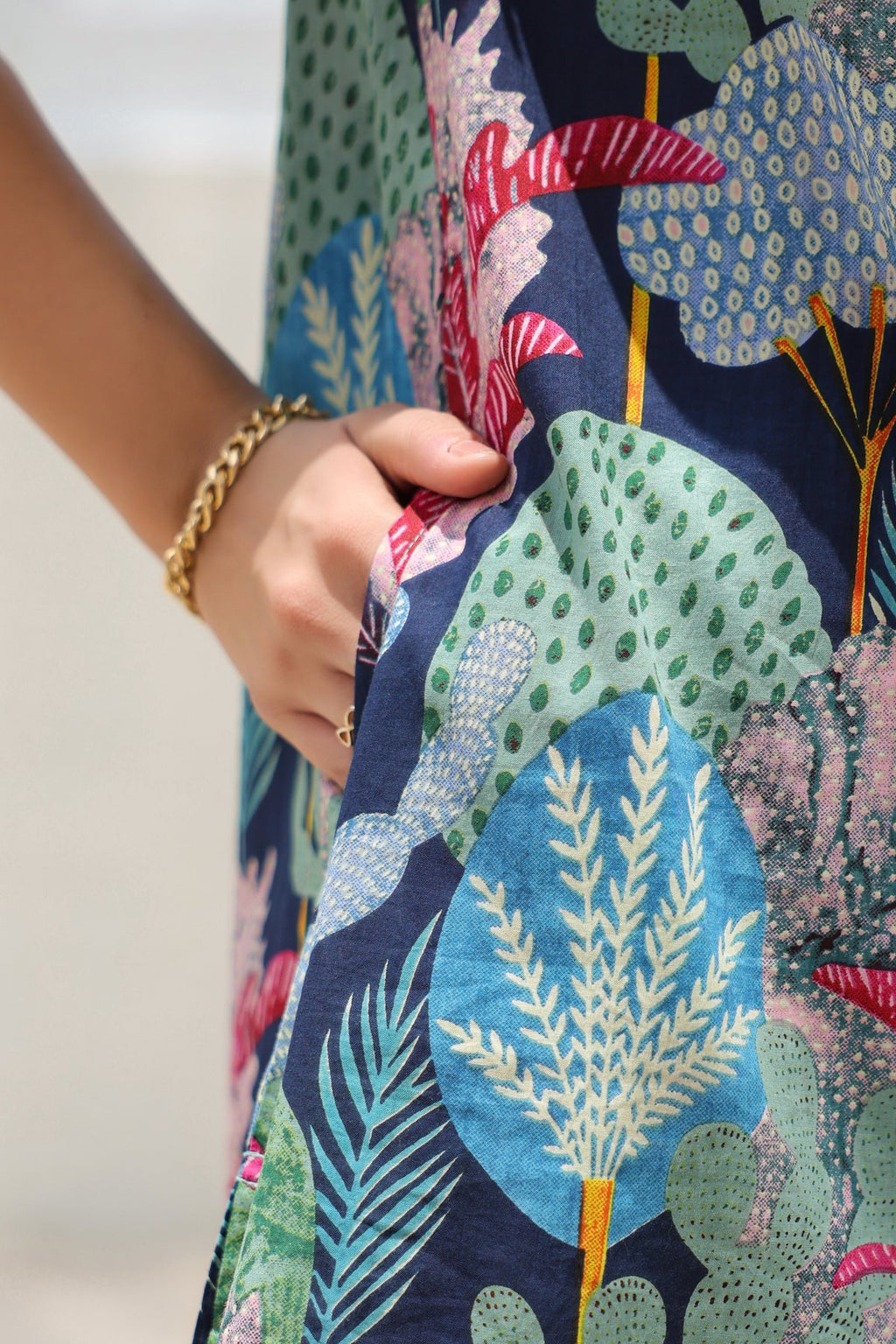 Tropical Printed Pure Cotton Tunic & Trouser