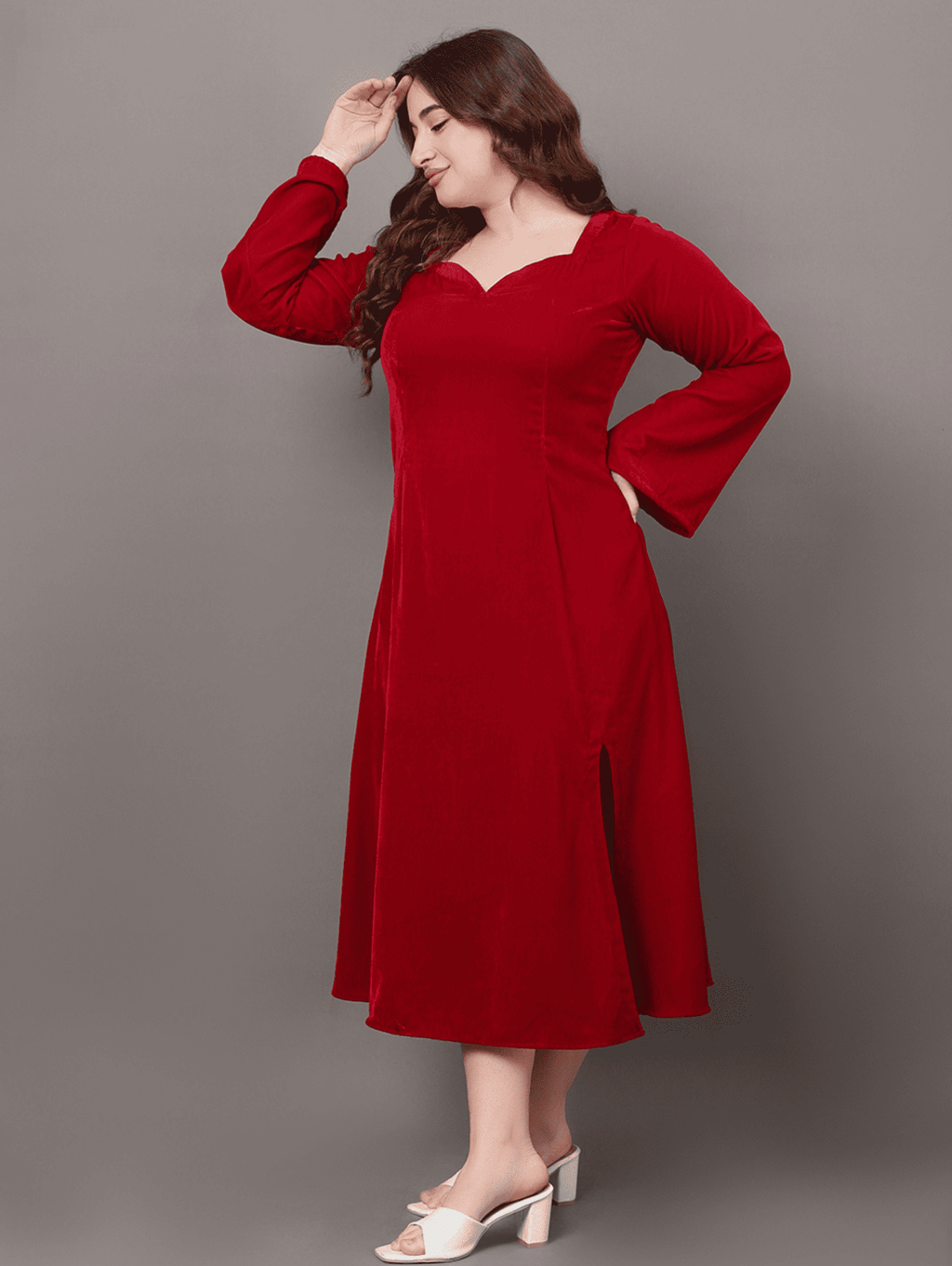 Maroon Velvet Dream Dress