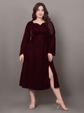 Wine Velvet Dream Dress