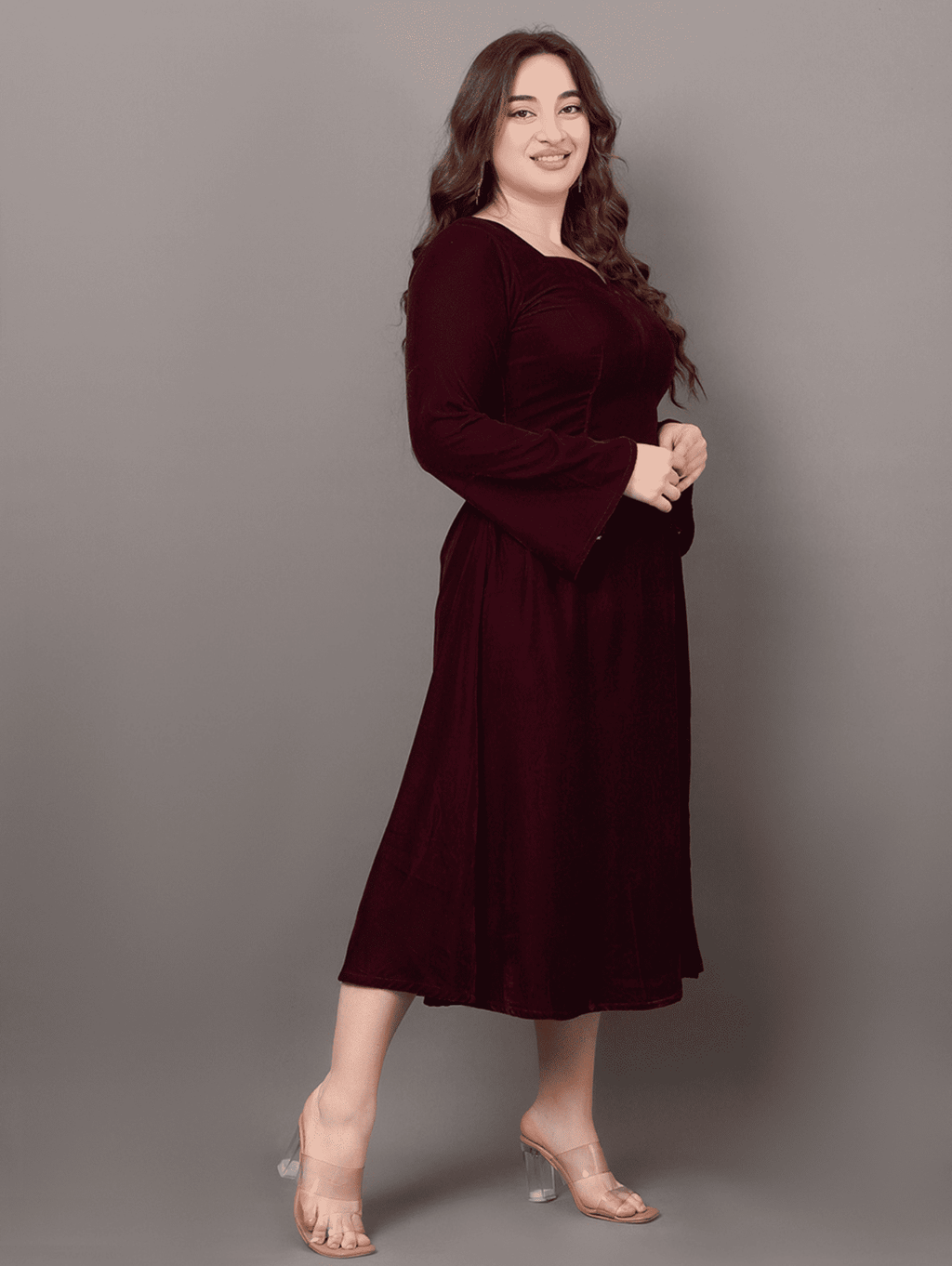 Wine Velvet Dream Dress