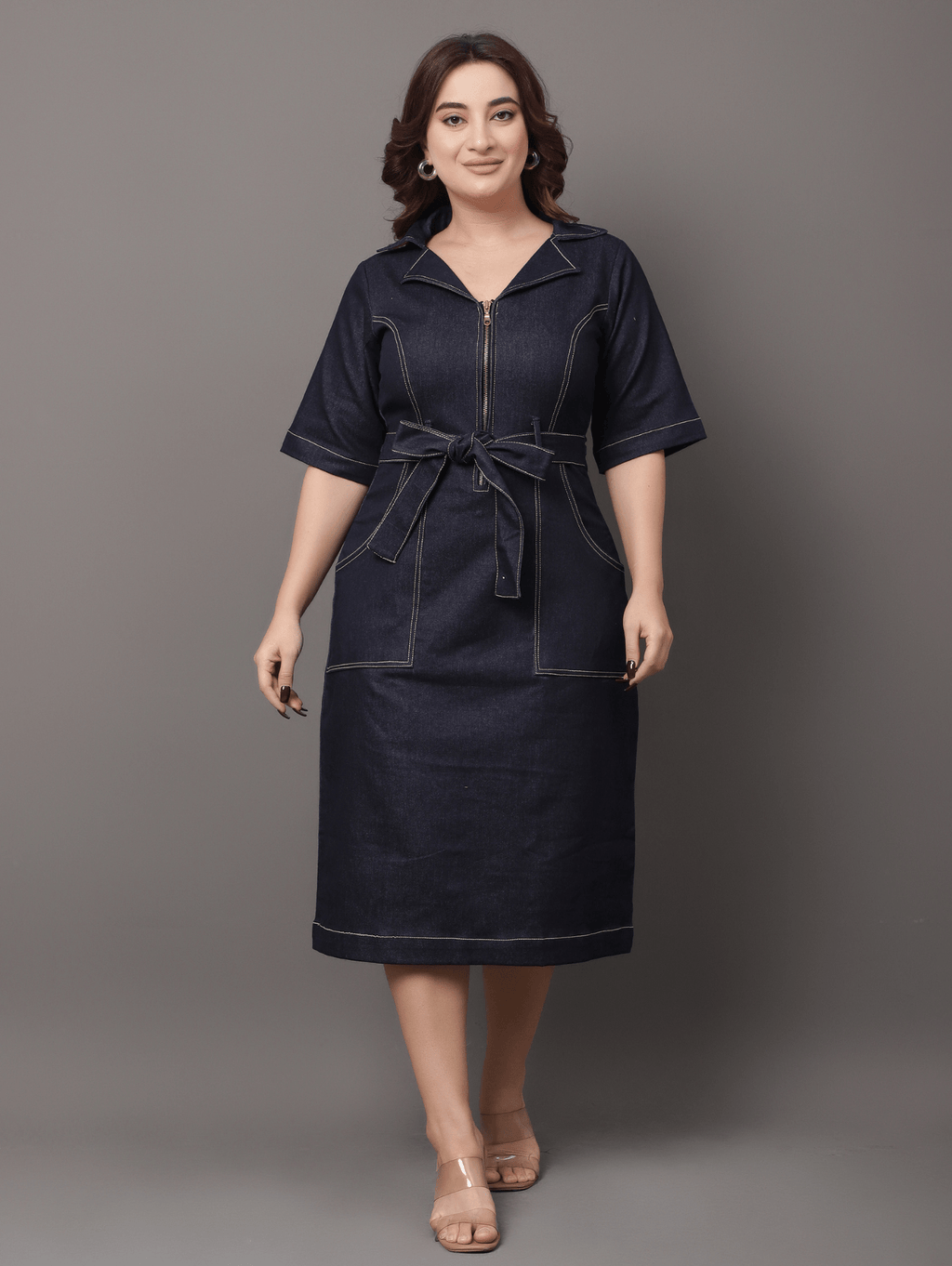 Denim Fringe Dress